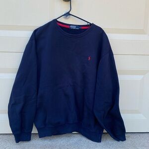 Men’s navy crew neck sweatshirt polo Ralph Lauren large